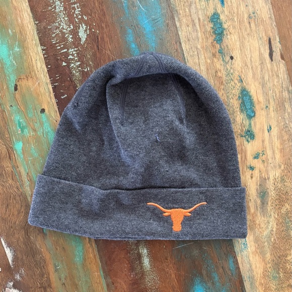 Nike Gray Beanie with Orange Logo - Picture 1 of 5